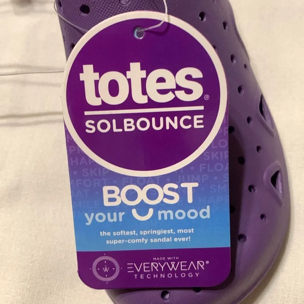 TOTES Red Water Shoes with Ventilation and Slip-On Design
